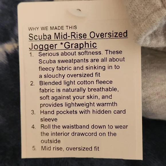 Scuba Mid Rise Oversized Jogger *Graphic - Picture 9 of 9
